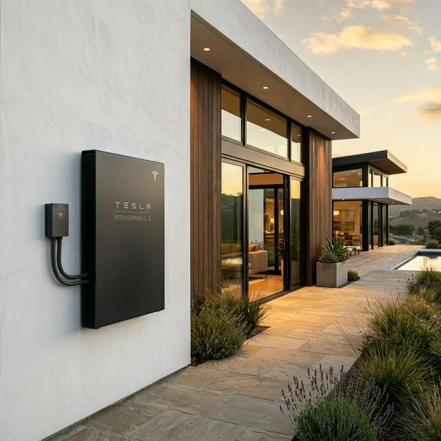 Tesla Powerwall 3 installed on home wall